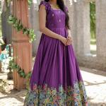 Dola Silk Work Readymade Floor Length Gown