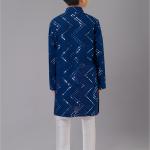 Royal Blue Georgette Embroidered Kurta Pajama for Festival Wear (Kids)