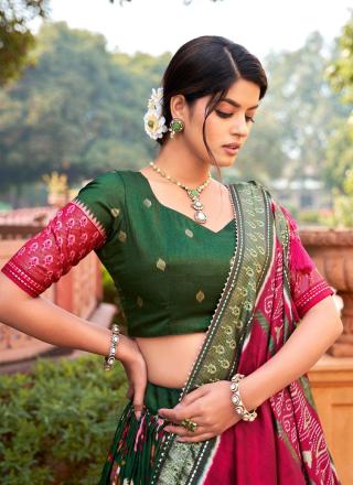 Tussar Silk Digital Print Work A Line Lehenga Choli