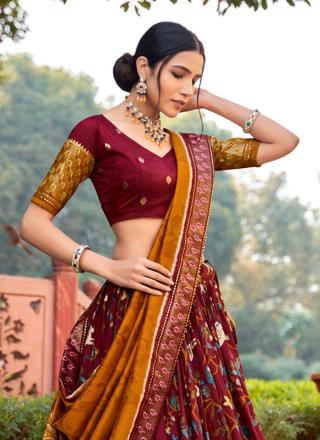 Digital Print Work Designer A Line Lehenga Choli