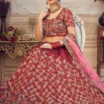 Lehenga Choli Designer Tendance en Soie Taffetas Brodé