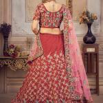 Lehenga Choli Designer Tendance en Soie Taffetas Brodé