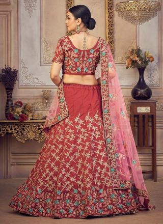 Lehenga Choli Designer Tendance en Soie Taffetas Brodé