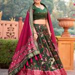 Tussar Silk Digital Print Work A Line Lehenga Choli