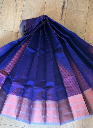 Hand-woven sari for women with blouse part 3030-D13