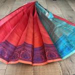 Hand-woven sari for women with blouse part 3030-D12