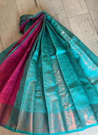 Hand-woven sari for women with blouse part 3030-D5