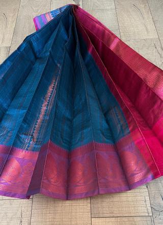 Hand-woven sari for women with blouse part 3030-D6