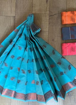 Indian sari for women with blouse part - Hansika Silk