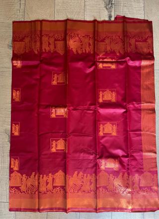 Indian saree for women with blouse part D2-Red