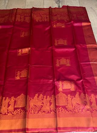 Indian saree for women with blouse part D2-Red