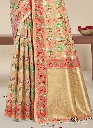 Silk Light Yellow Festival Wear Printed Saree